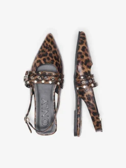 Laura Slingback Ballerinasko, Beige Leo, 41