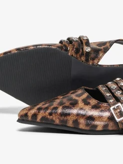 Laura Slingback Ballerinasko, Beige Leo, 41