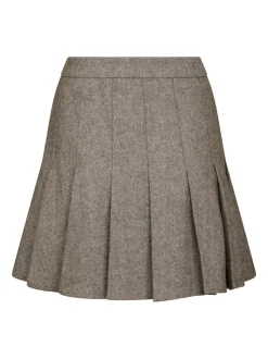 Laurina Herringbone Nederdel, Dusty Brown, 36