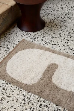 Lay Bademåtte, Dark Taupe /Off-White, 50x70 cm