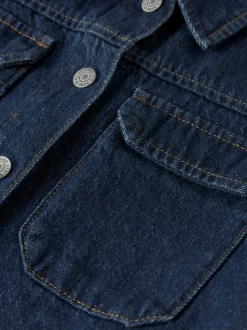 Lea Oversize Denimskjorte, Dark Blue Denim, 152 cm