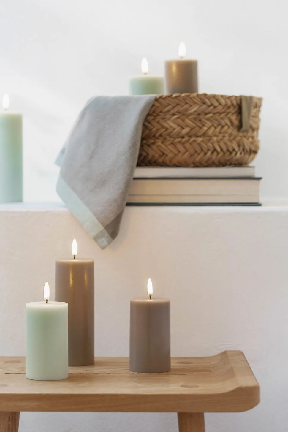 LED Bloklys, Dusty Green