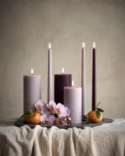 LED Rustic Bloklys, Light Lavender