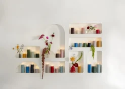 LED Rustic Bloklys, Light Lavender