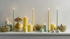 LED Rustic Bloklys, Wheat Yellow