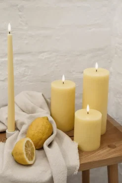 LED Rustic Bloklys, Wheat Yellow