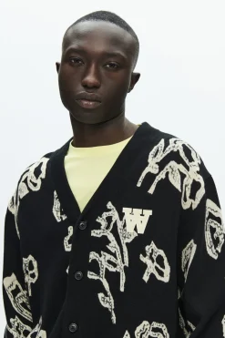 Leif Cardigan, White Rose, XXL