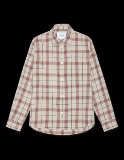 Lennon Check Overshirt, Light Sand, XXL