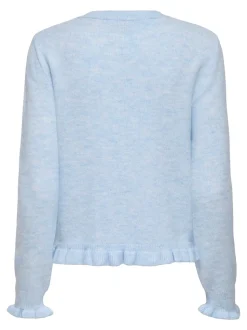 Letty On Frill Cardigan, Cashmere Blue, M
