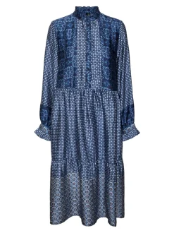 Levi New Poly Kjole, Snow White/ Dark Blue Palma, M