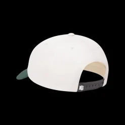 Liam Snapback Cap, White/Green, One Size