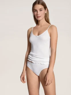 Light Spaghetti Top, White, S