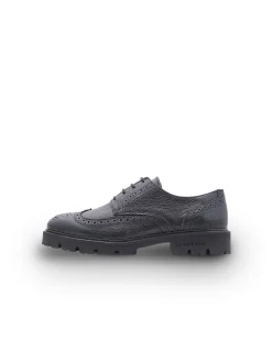Lightweight Brogue Derby Sko, Black Grained, 41