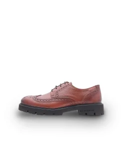 Lightweight Brogue Derby Sko, Cognac Grained, 43