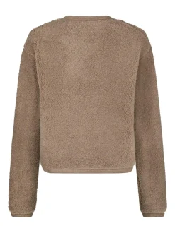 Limo Fluffy Knit Cardigan, Dark Sand, 42