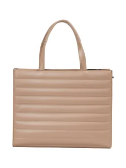 Line Quilt Medium Tote Taske, Chanterelle