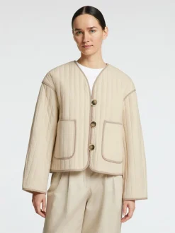 Linn Quiltet Jakke, Birch, 42