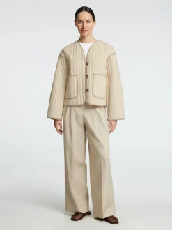 Linn Quiltet Jakke, Birch, 42