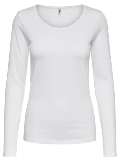 Live Love Langærmet T-shirt, White, L