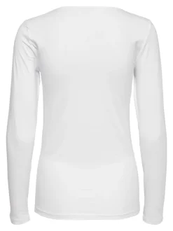 Live Love Langærmet T-shirt, White, L