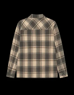 Loan Check Twill Overshirt, Irish Cream, S