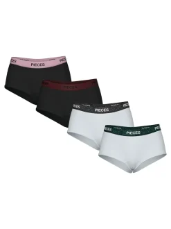 Logo Lady Glitter 4-pak Trusser, Black L