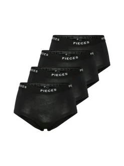 Logo Lady 4-pak Trusser, Black, S