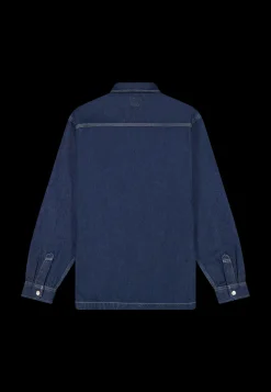 Loose Workwear Overshirt, Blue, XL