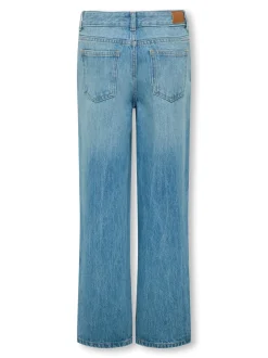 Lopez Wide Baggy Jeans, Medium Blue Denim, 140 cm
