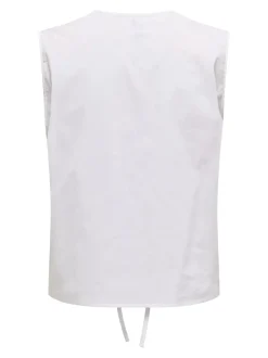 Lou Life Tie Vest, Bright White, L