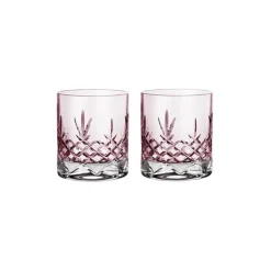 Lowball Crispy 2-pak Glas, Pink, 38 cl