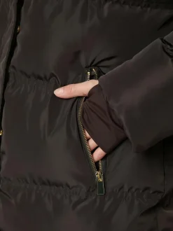 Lucette Puffer Jakke, Dark Brown, 36