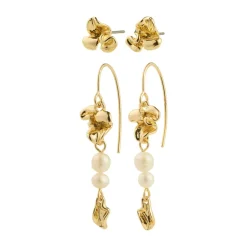 Luis 2-pak Øreringe, Gold Plated