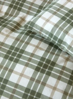 Lukas Flonel Sengetøj, Green, 140x200 cm