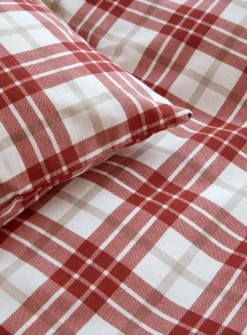 Lukas Flonel Sengetøj, Red, 140x200 cm