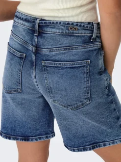 Lullu Tie Shorts, Dark Blue Denim, S