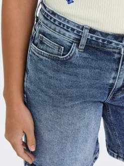 Lullu Tie Shorts, Dark Blue Denim, S