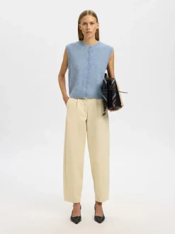 Lulu Button Vest, Cashmere Blue, S