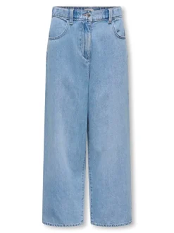Lumi Wide Denim Pimbox Jeans, Light Blue Denim, 164 cm