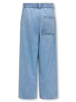 Lumi Wide Denim Pimbox Jeans, Light Blue Denim, 164 cm