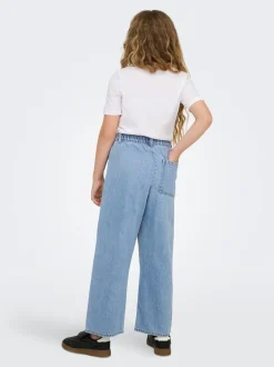 Lumi Wide Denim Pimbox Jeans, Light Blue Denim, 164 cm