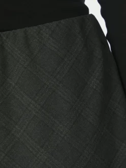 Lunna Check Short Nederdel, Antracit, 38