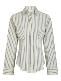 Lytra Stripe Skjorte, Black Striped, 38