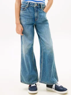 Mabel Wide Leg Jeans, Mediumused, 164 cm