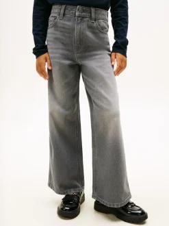 Mabel Wide Leg Jeans, Mid Grey, 152 cm