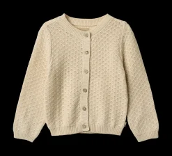 Magnella Strik Cardigan, Sandshell, 128 cm