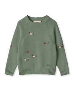 Mahdi Dog Pullover, Hedge Green, 95 cm
