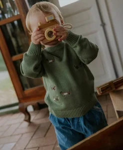 Mahdi Dog Pullover, Hedge Green, 95 cm