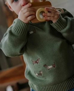 Mahdi Dog Pullover, Hedge Green, 95 cm