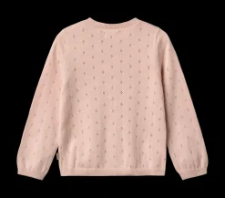 Maia Strik Cardigan, Powder, 128 cm